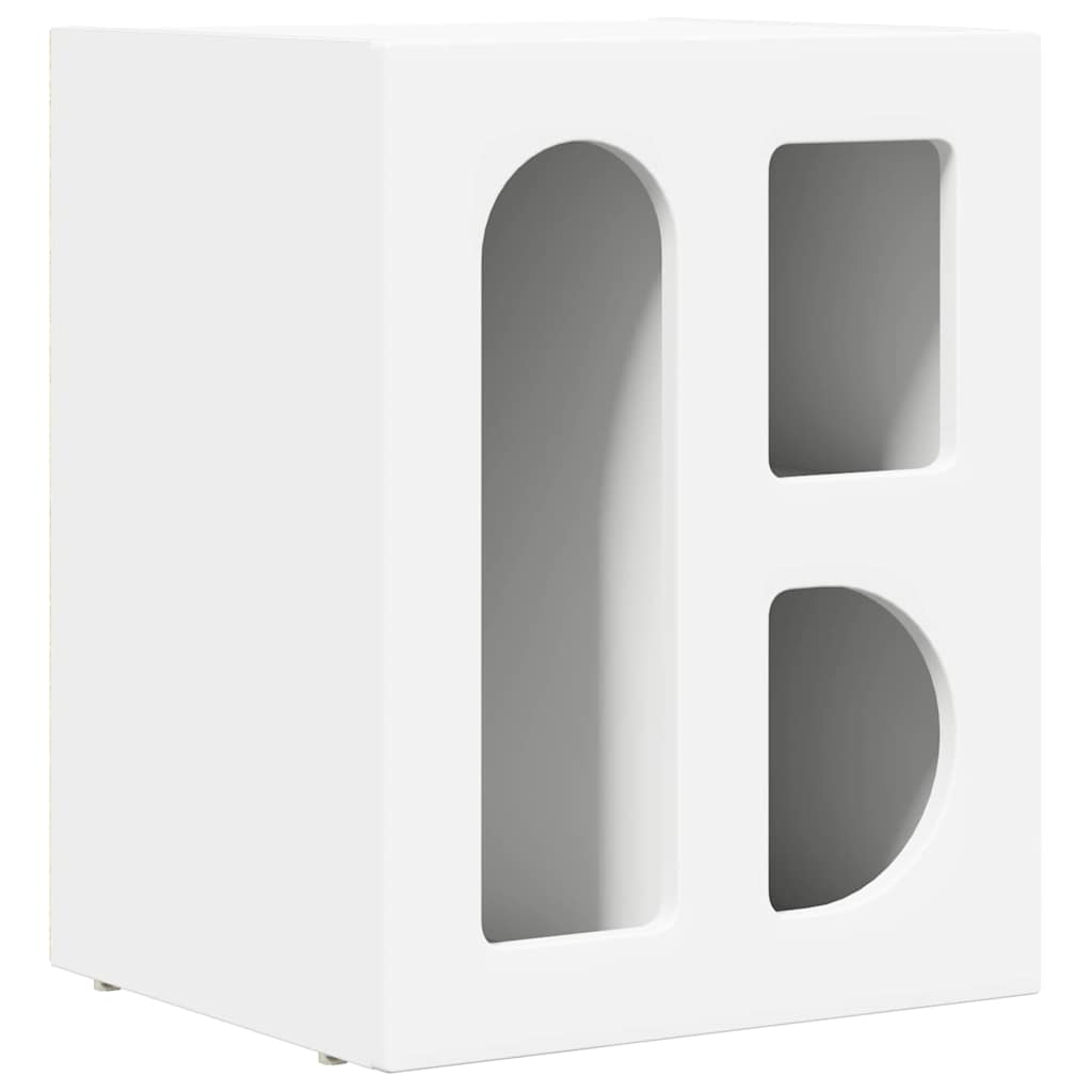 Bedside Table White 40 x 35 x 50 cm Engineered Wood