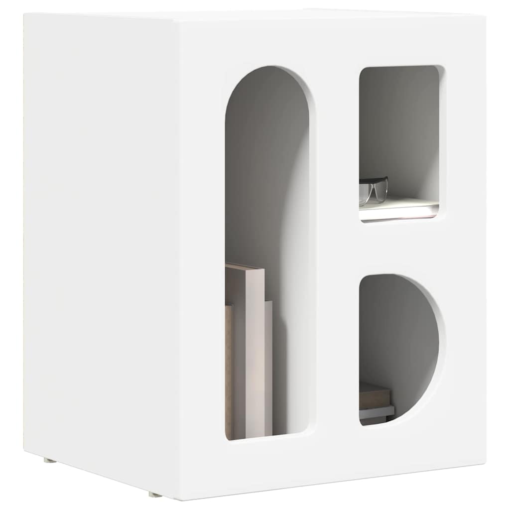 Bedside Table White 40 x 35 x 50 cm Engineered Wood