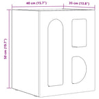 Bedside Table Sonoma Oak 40 x 35 x 50 cm Engineered Wood