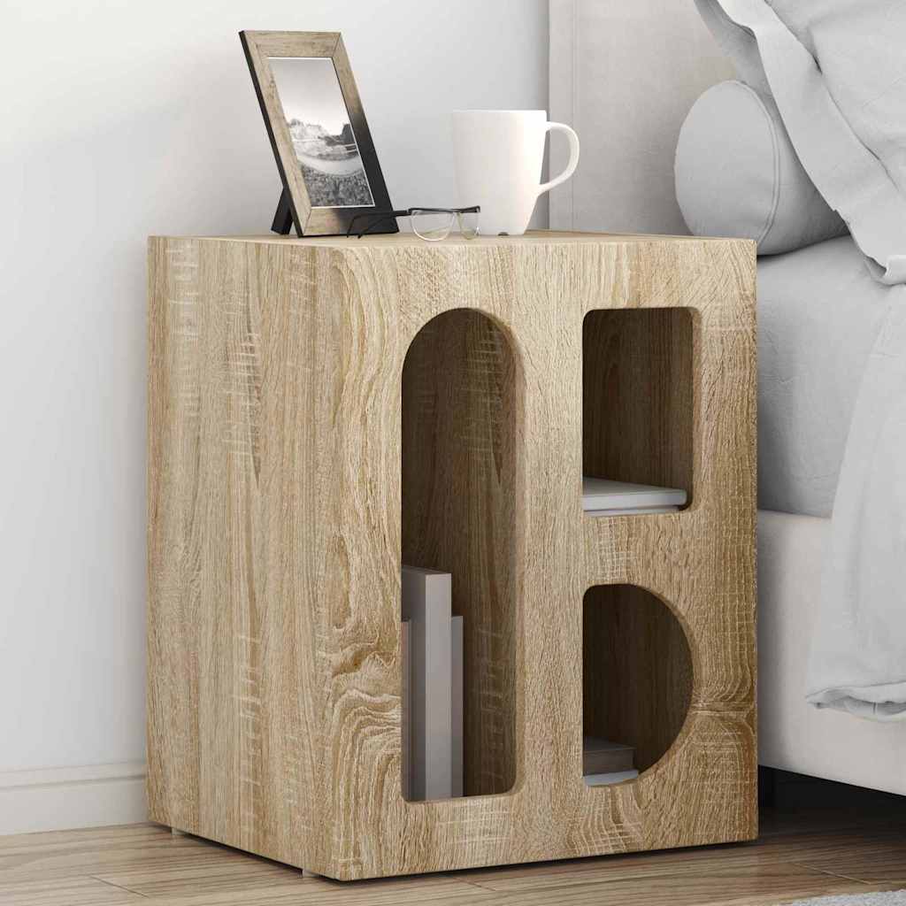 Bedside Table 2 pcs Sonoma Oak 40 x 35 x 50 cm Engineered Wood