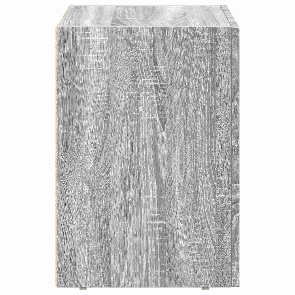 Bedside Table Grey Sonoma 40 x 35 x 50 cm Engineered Wood