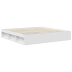 Bed Frame with Headboard White 200 x 200 cm Engineered wood