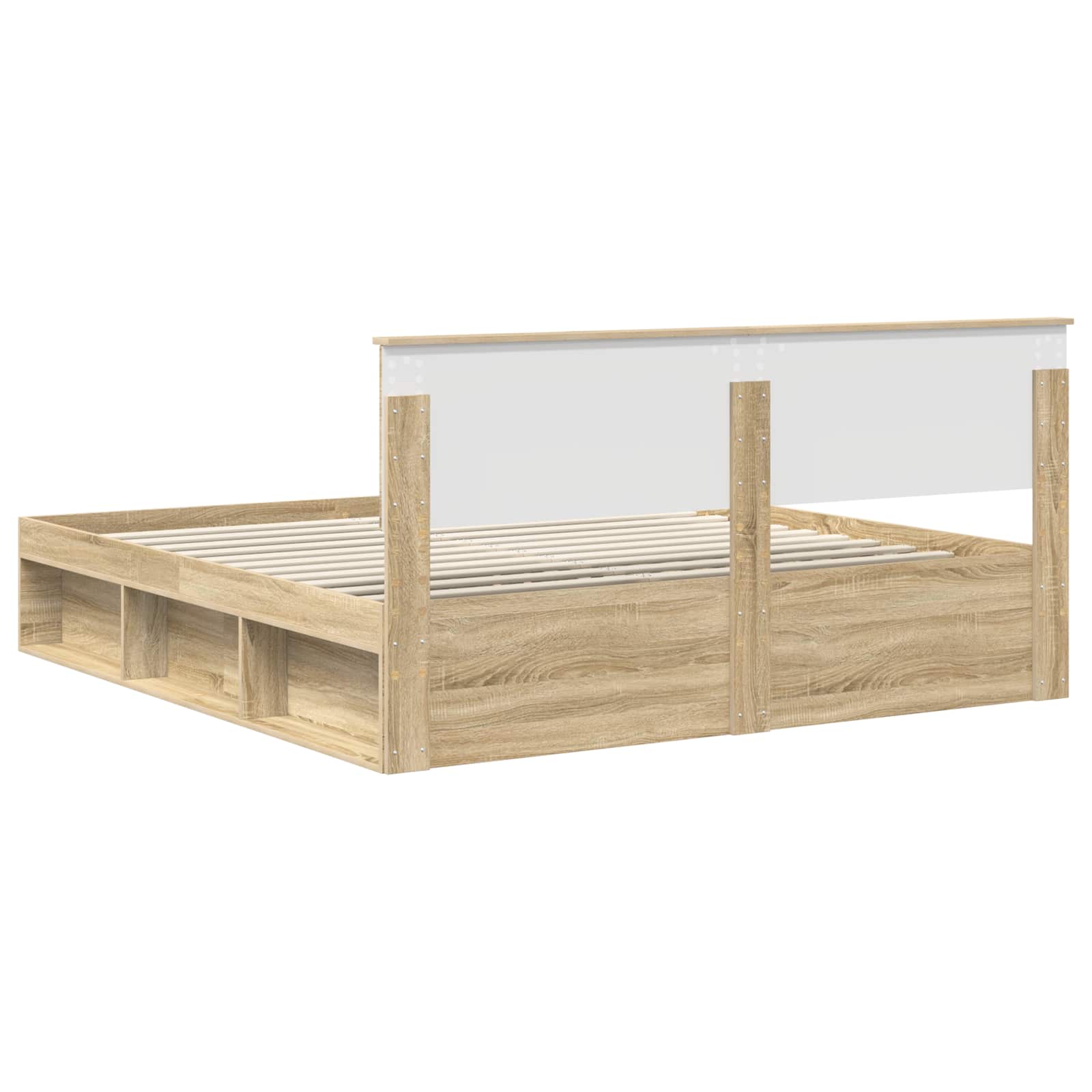 Bed Frame with Headboard Sonoma 200 x 200 cm Engineered wood