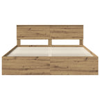 Bed Frame Artisian Oak 180 x 200 cm Engineered wood
