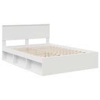 Bed Frame with Headboard White 160 x 200 cm Engineered wood
