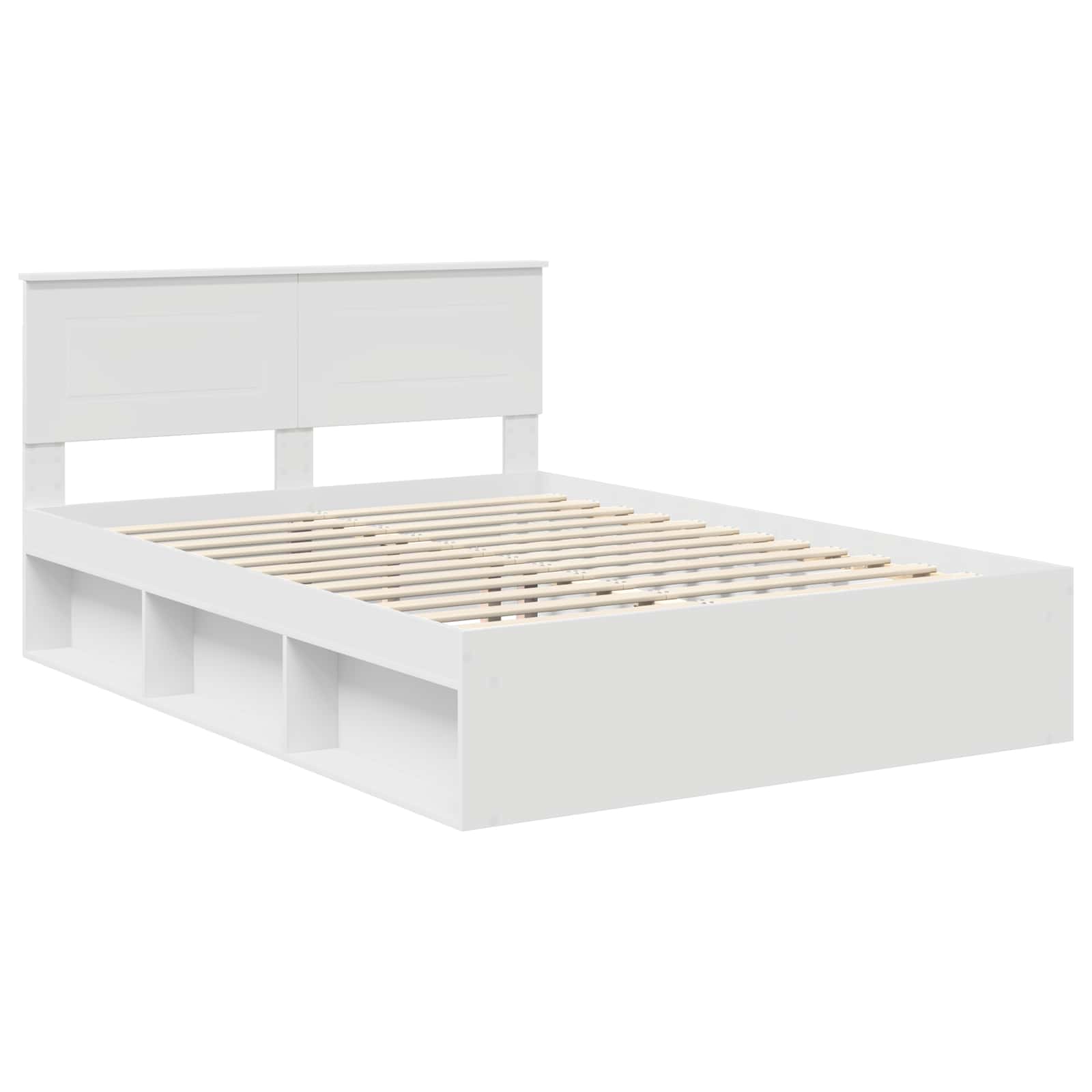 Bed Frame with Headboard White 160 x 200 cm Engineered wood