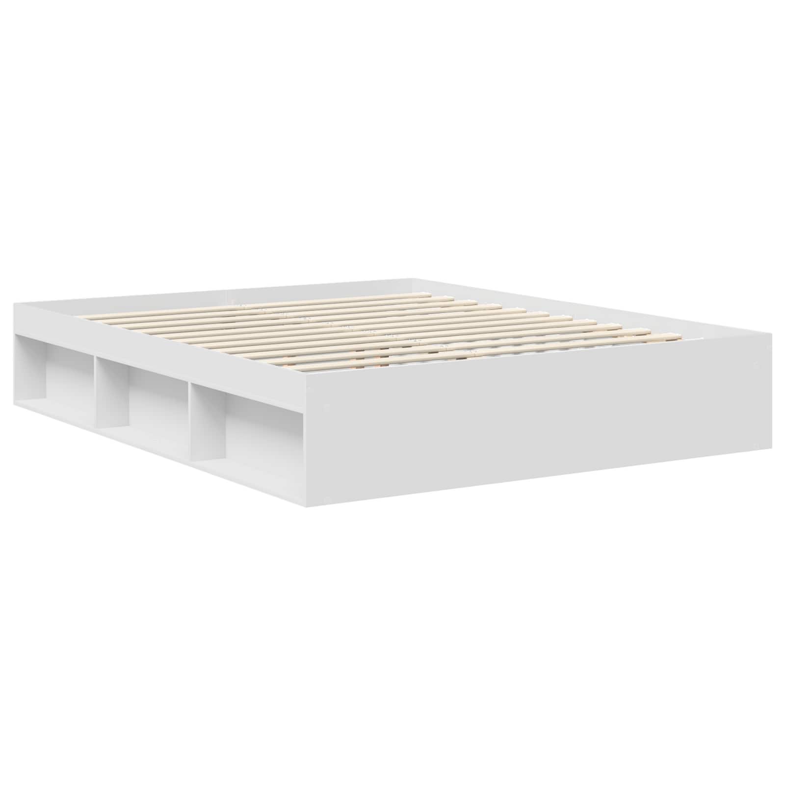 Bed Frame with Headboard White 160 x 200 cm Engineered wood