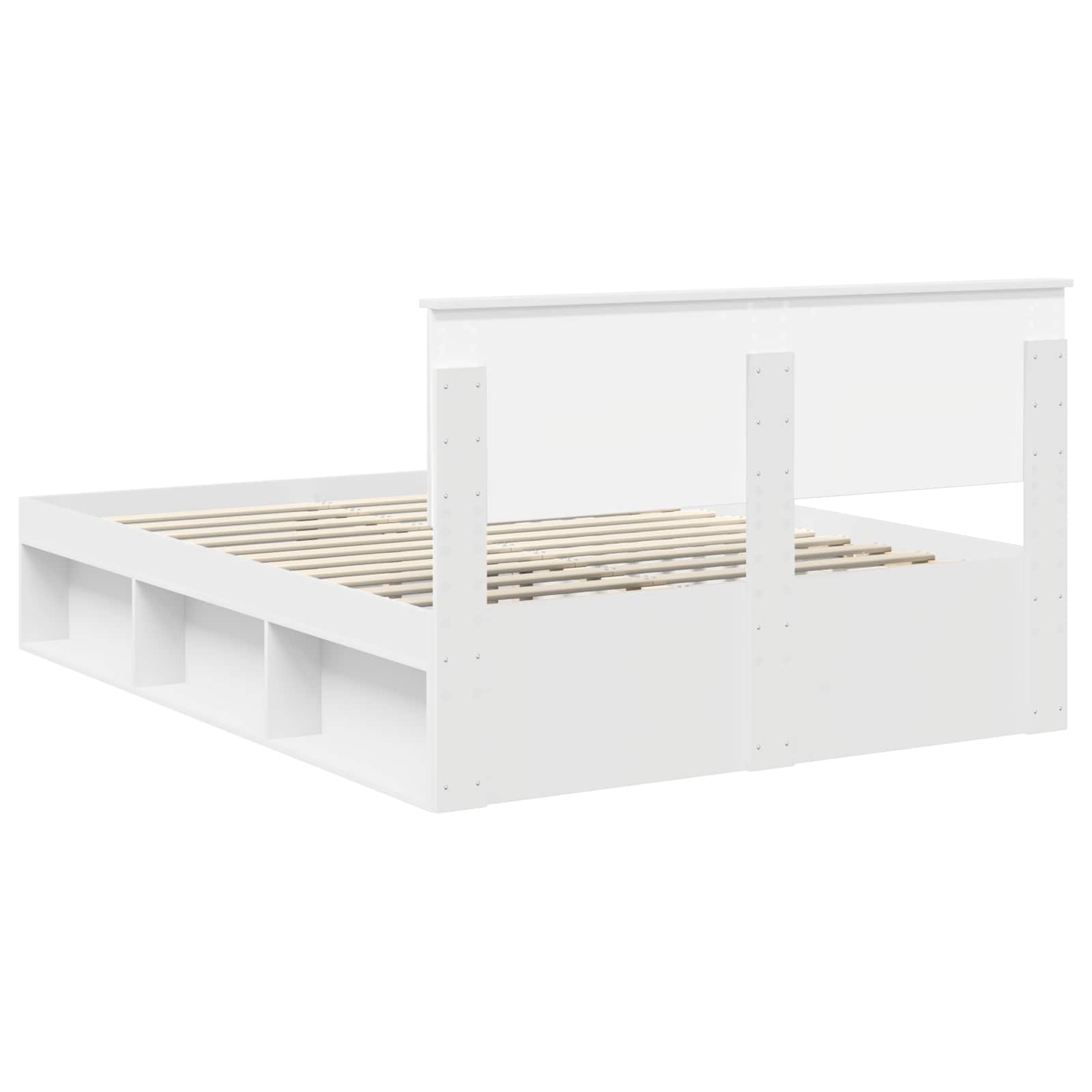 Bed Frame with Headboard White 160 x 200 cm Engineered wood