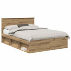 Bed Frame Artisian Oak 160 x 200 cm Engineered wood