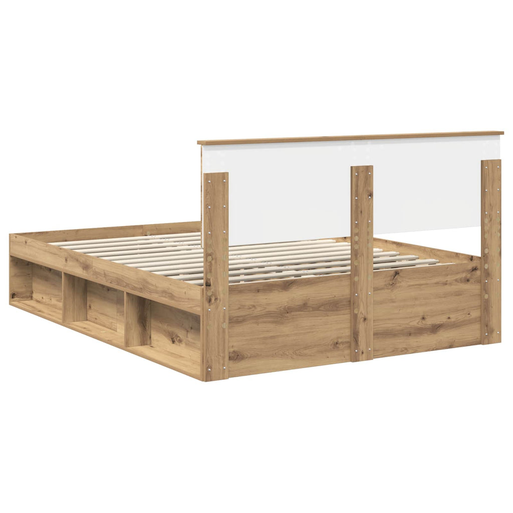 Bed Frame Artisian Oak 160 x 200 cm Engineered wood