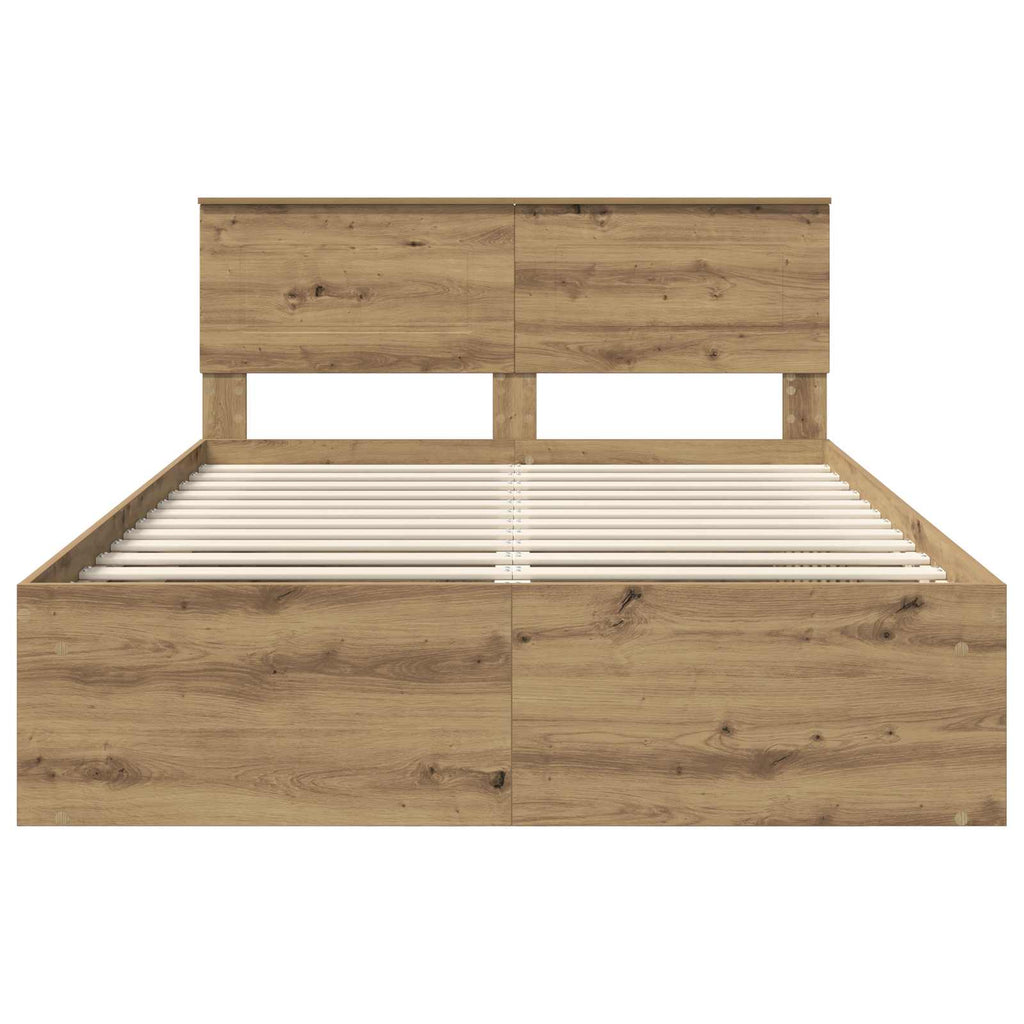 Bed Frame Artisian Oak 160 x 200 cm Engineered wood