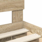 Bed Frame Smoked Oak 150 x 200 cm Engineered wood