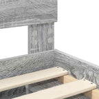 Bed Frame Grey Sonoma 150 x 200 cm Engineered wood