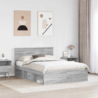 Bed Frame Grey Sonoma 150 x 200 cm Engineered wood