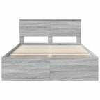 Bed Frame Grey Sonoma 150 x 200 cm Engineered wood
