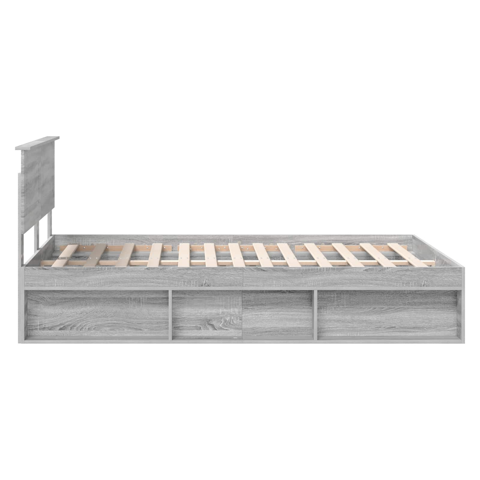 Bed Frame Grey Sonoma 150 x 200 cm Engineered wood