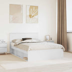 Bed Frame with Headboard White 140 x 200 cm Engineered wood