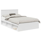 Bed Frame with Headboard White 120 x 190 cm Engineered wood