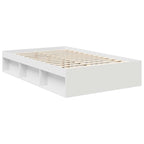 Bed Frame with Headboard White 120 x 190 cm Engineered wood