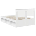 Bed Frame with Headboard White 120 x 190 cm Engineered wood
