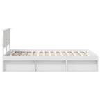 Bed Frame with Headboard White 120 x 190 cm Engineered wood