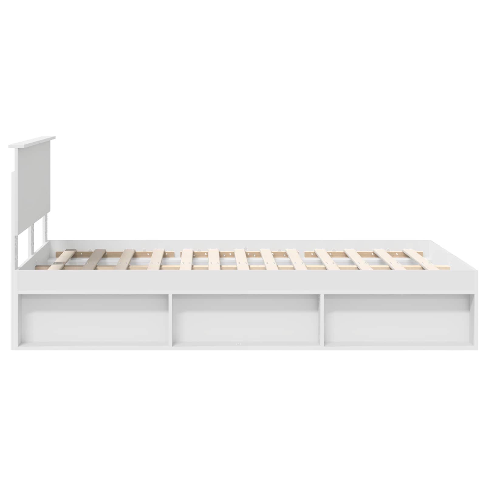 Bed Frame with Headboard White 120 x 190 cm Engineered wood