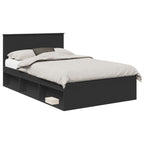 Bed Frame with Headboard Black 120 x 190 cm Engineered wood