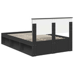 Bed Frame with Headboard Black 120 x 190 cm Engineered wood