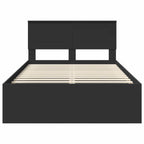 Bed Frame with Headboard Black 120 x 190 cm Engineered wood