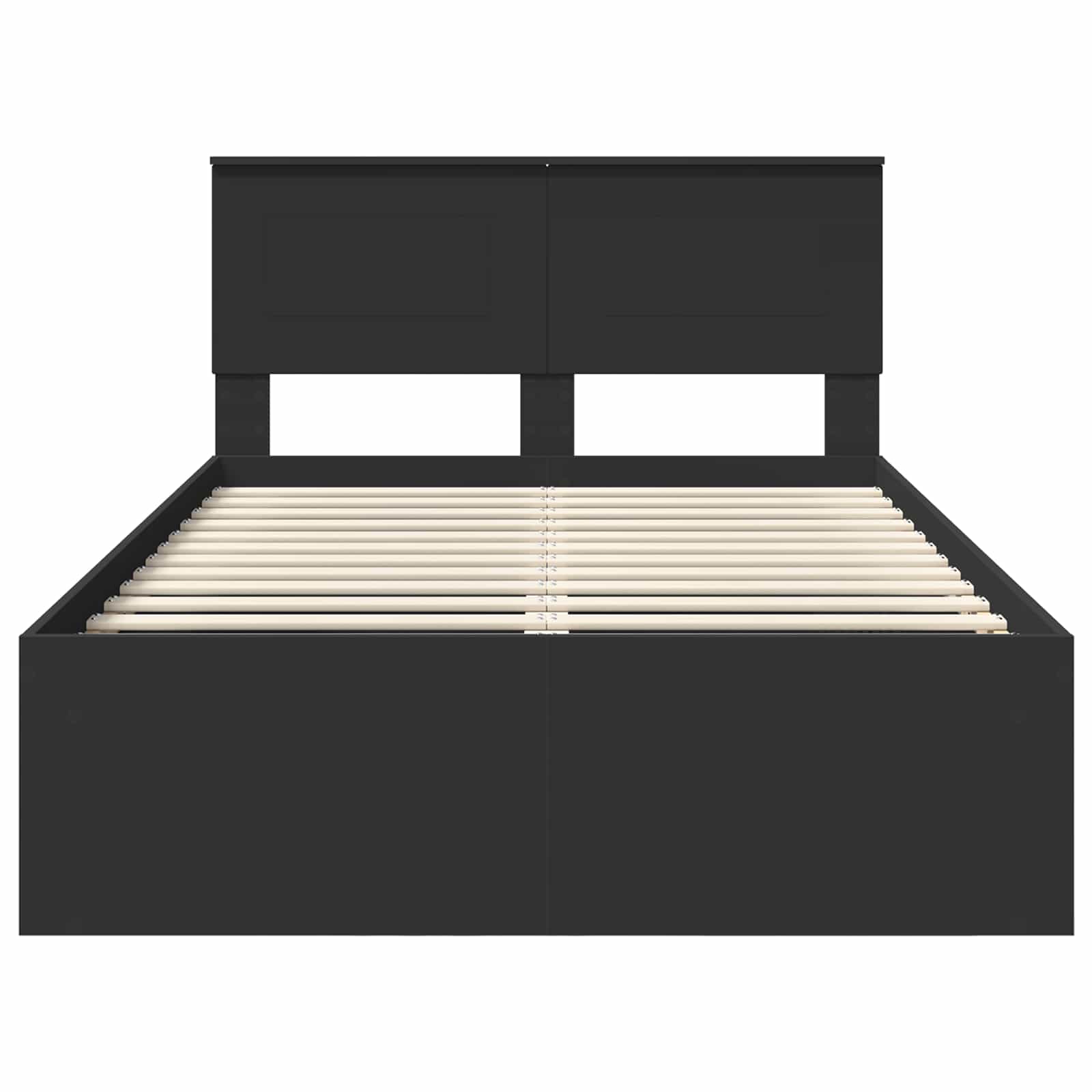 Bed Frame with Headboard Black 120 x 190 cm Engineered wood