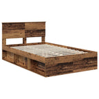 Bed Frame with Headboard Old Wood 120 x 190 cm Engineered wood