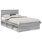 Bed Frame Grey Sonoma 120 x 200 cm Engineered wood