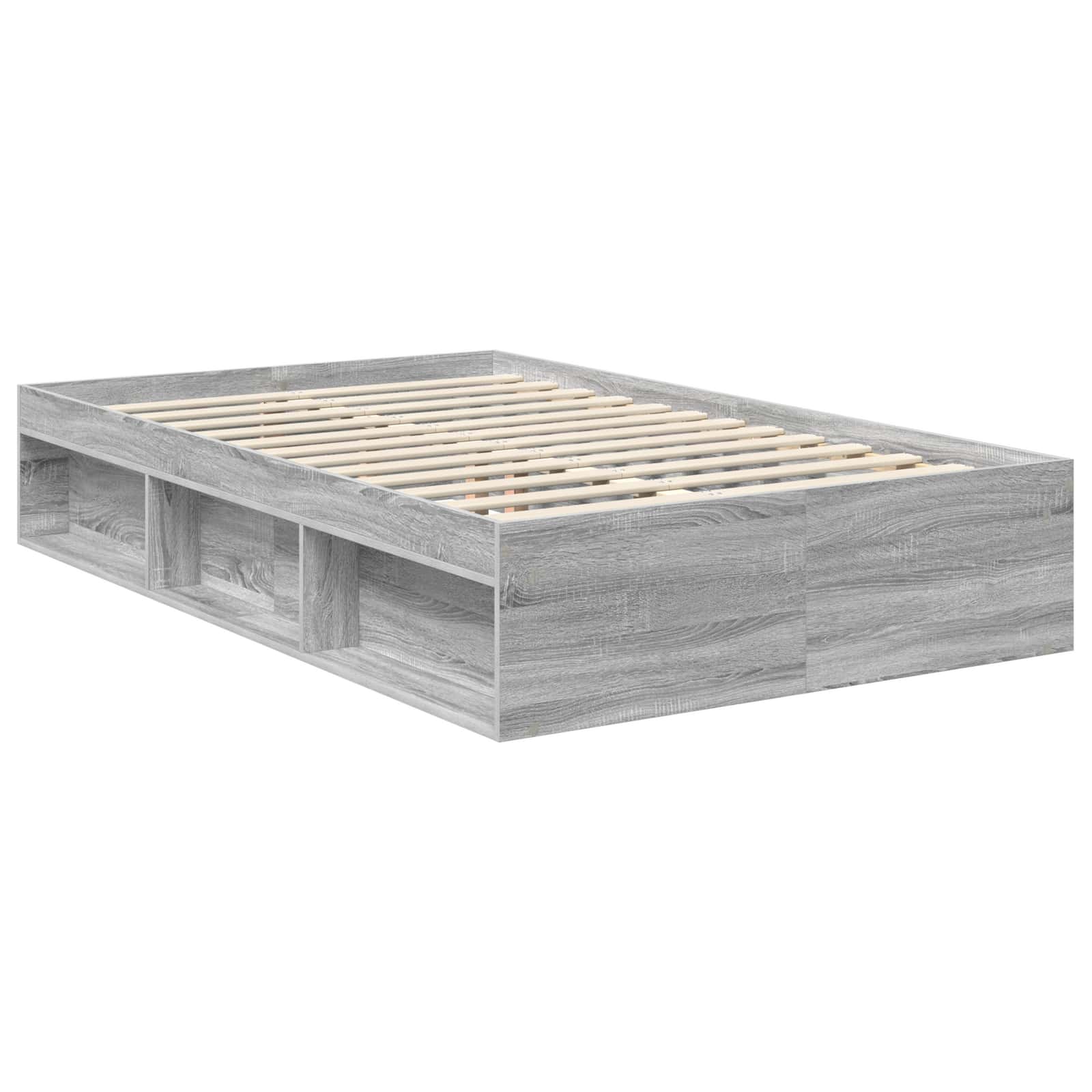 Bed Frame Grey Sonoma 120 x 200 cm Engineered wood