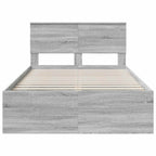 Bed Frame Grey Sonoma 120 x 200 cm Engineered wood