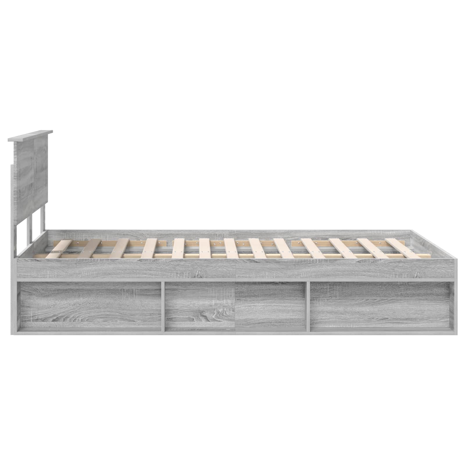 Bed Frame Grey Sonoma 120 x 200 cm Engineered wood