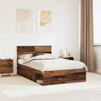 Bed Frame with Headboard Old Wood 120 x 200 cm Engineered wood