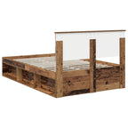 Bed Frame with Headboard Old Wood 120 x 200 cm Engineered wood