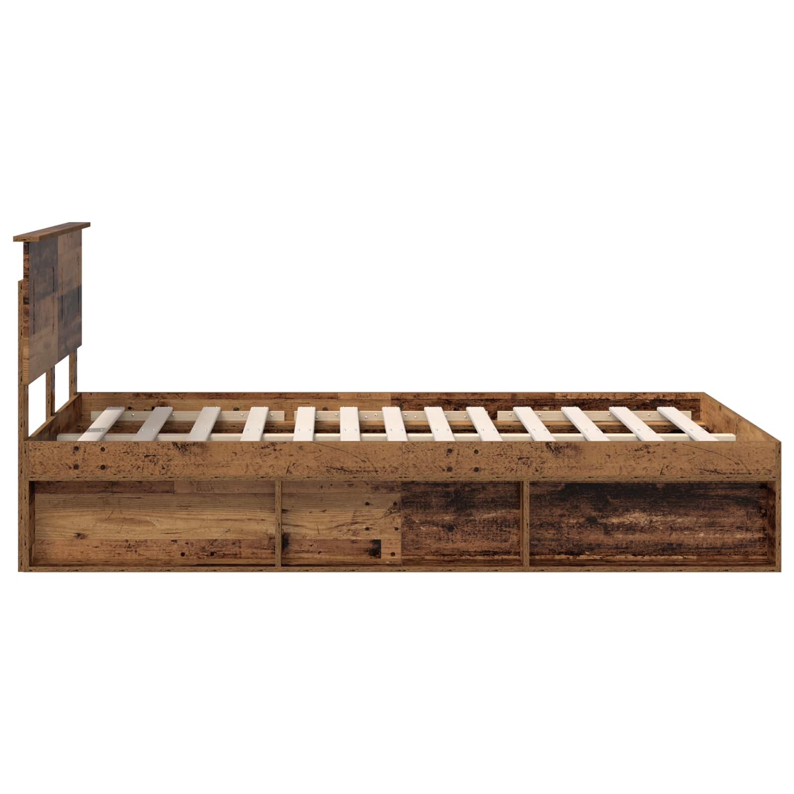 Bed Frame with Headboard Old Wood 120 x 200 cm Engineered wood