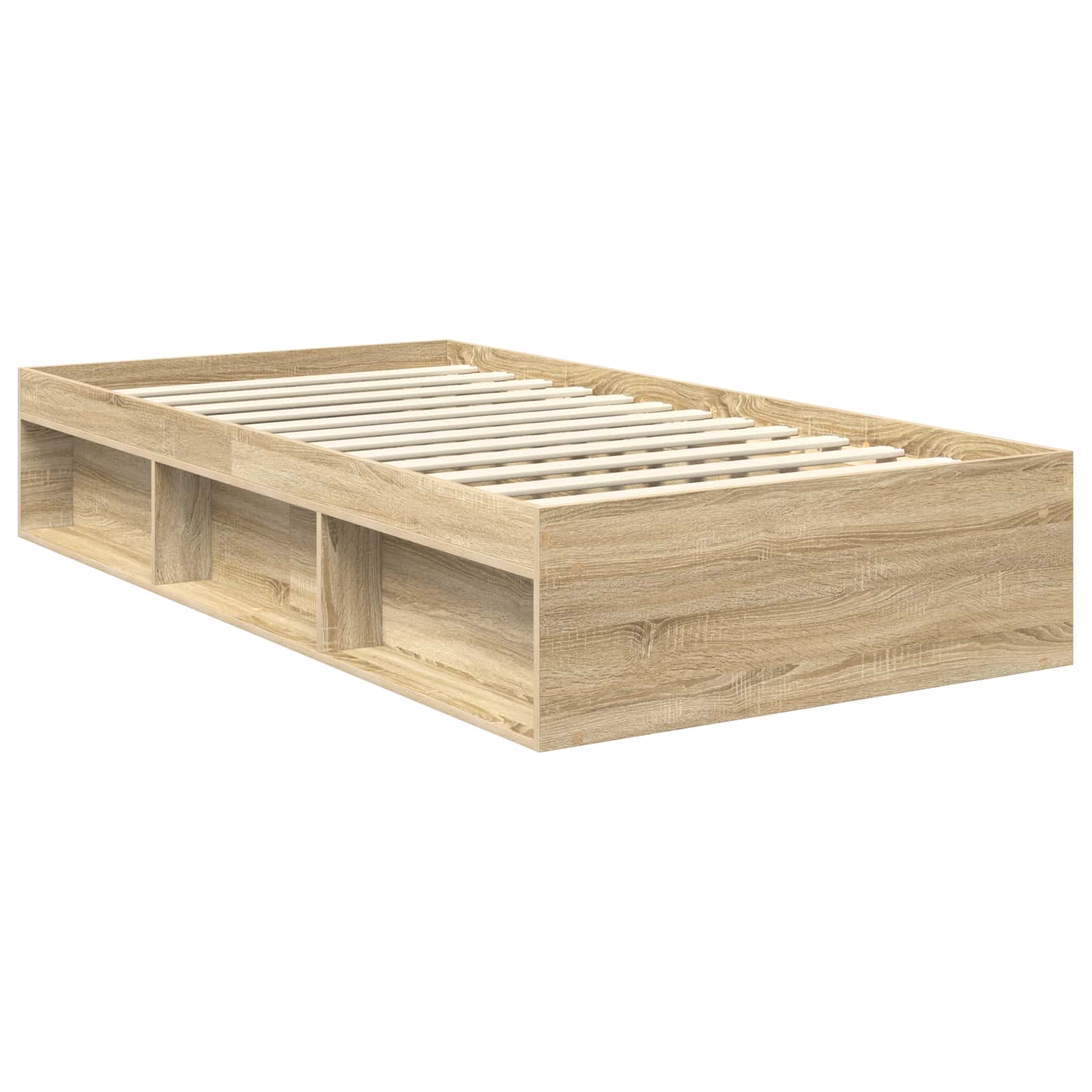 Bed Frame with Headboard Sonoma 100 x 200 cm Engineered wood