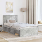 Bed Frame Concerte Grey 100 x 200 cm Engineered wood