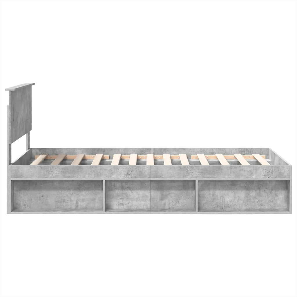 Bed Frame Concerte Grey 100 x 200 cm Engineered wood