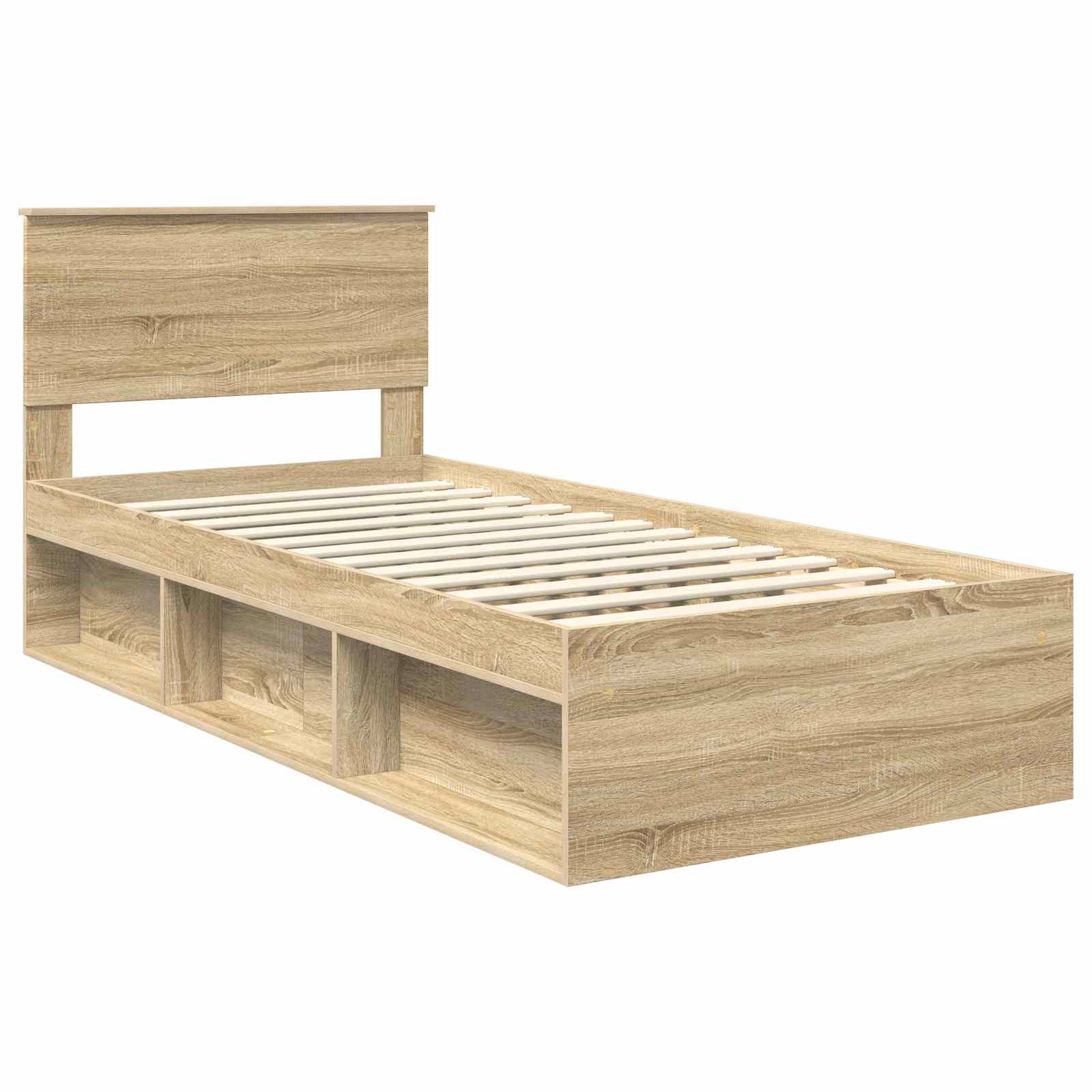 Bed Frame with Headboard Sonoma 90 x 190 cm Engineered wood