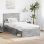 Bed Frame Concerte Grey 90 x 190 cm Engineered wood