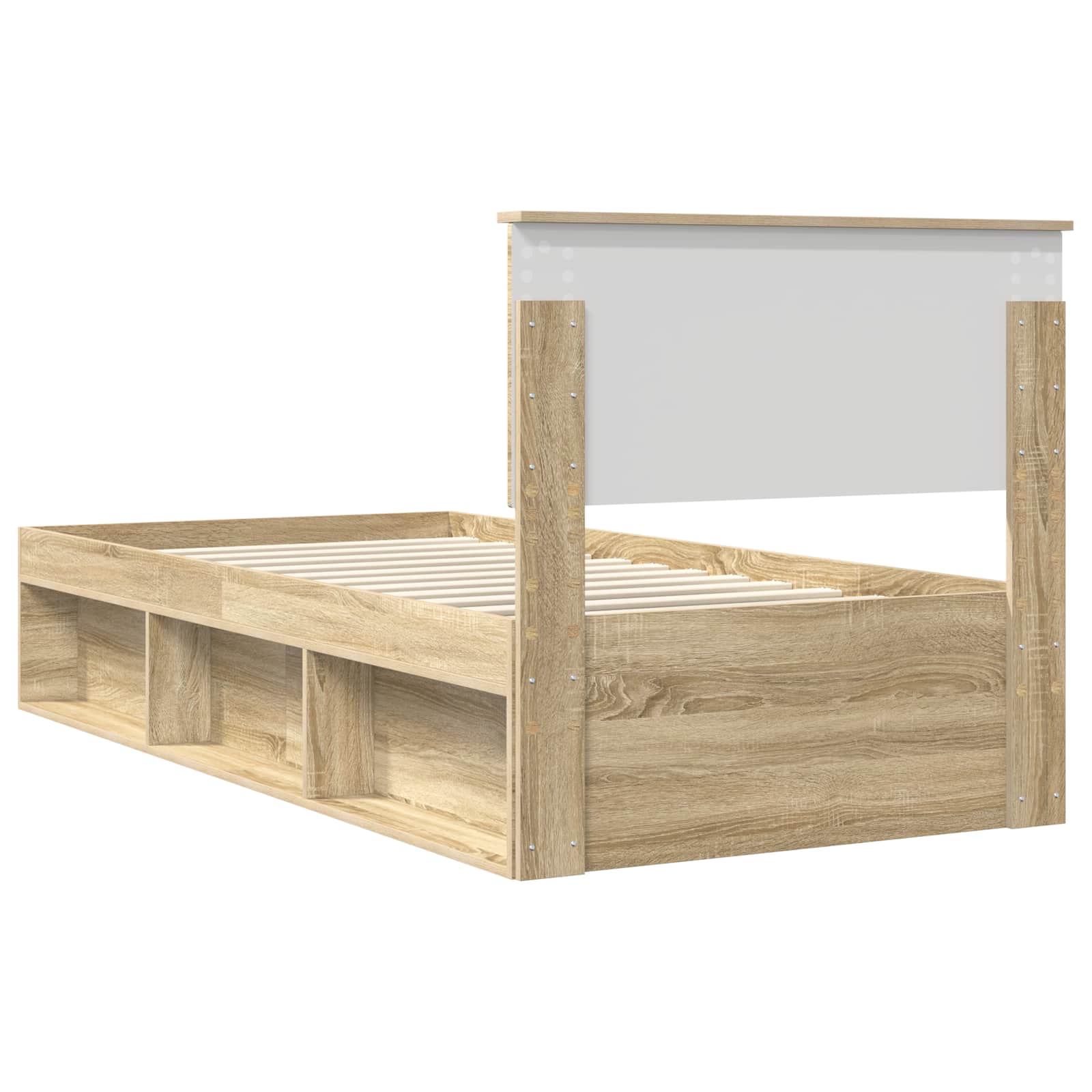 Bed Frame with Headboard Sonoma Oak 90 x 200 cm Engineered wood