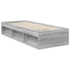 Bed Frame Grey Sonoma 75 x 190 cm Engineered wood