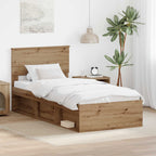 Bed Frame Artisian Oak 75 x 190 cm Engineered wood