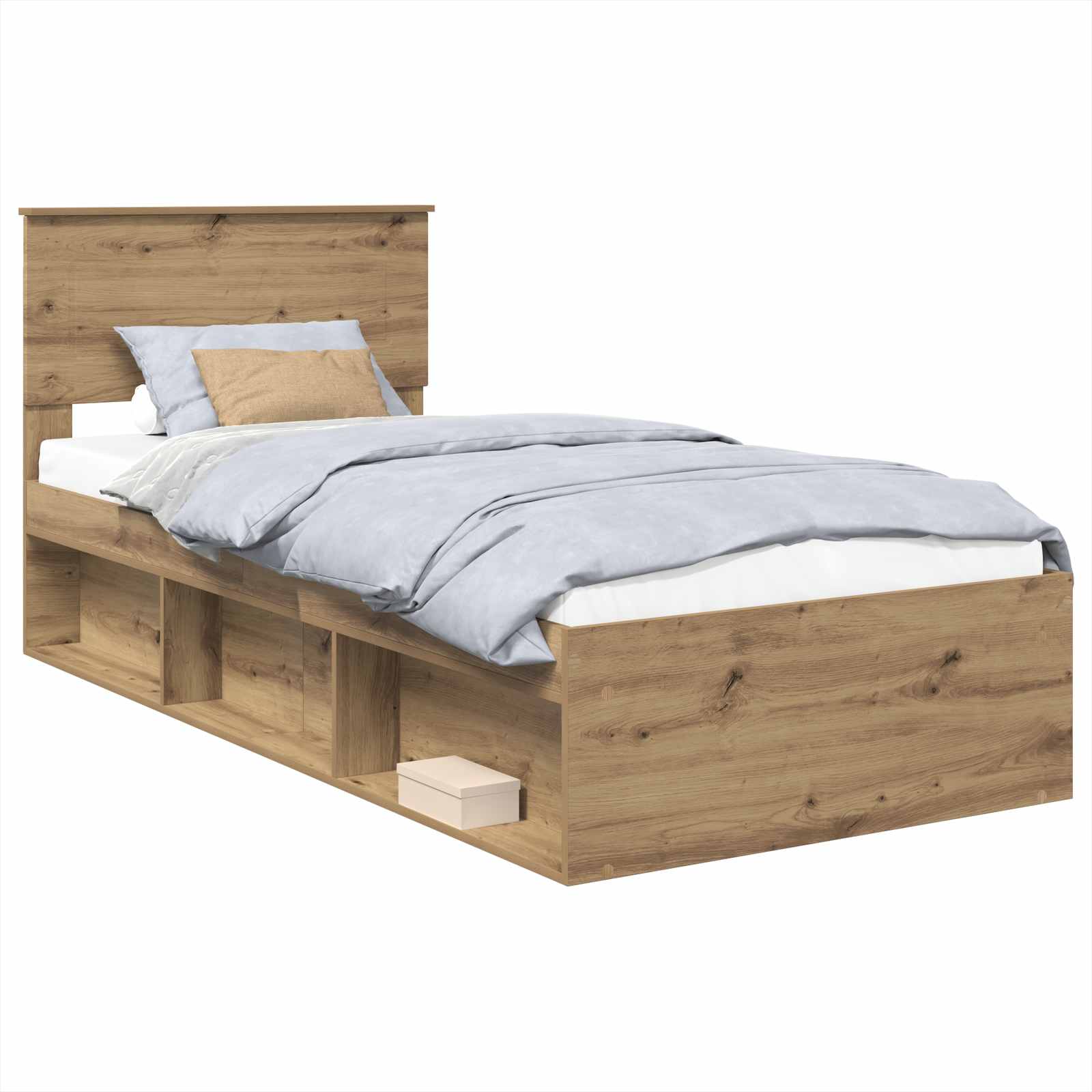 Bed Frame Artisian Oak 75 x 190 cm Engineered wood