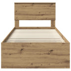 Bed Frame Artisian Oak 75 x 190 cm Engineered wood