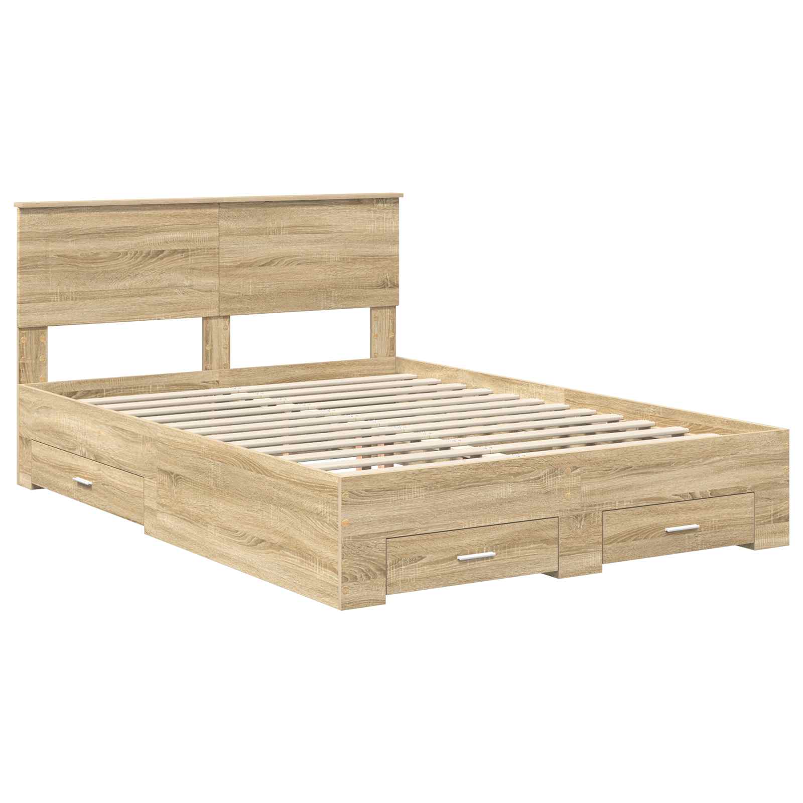 Bed Frame with Drawer Sonoma Oak 150 x 200 cm Engineered Wood