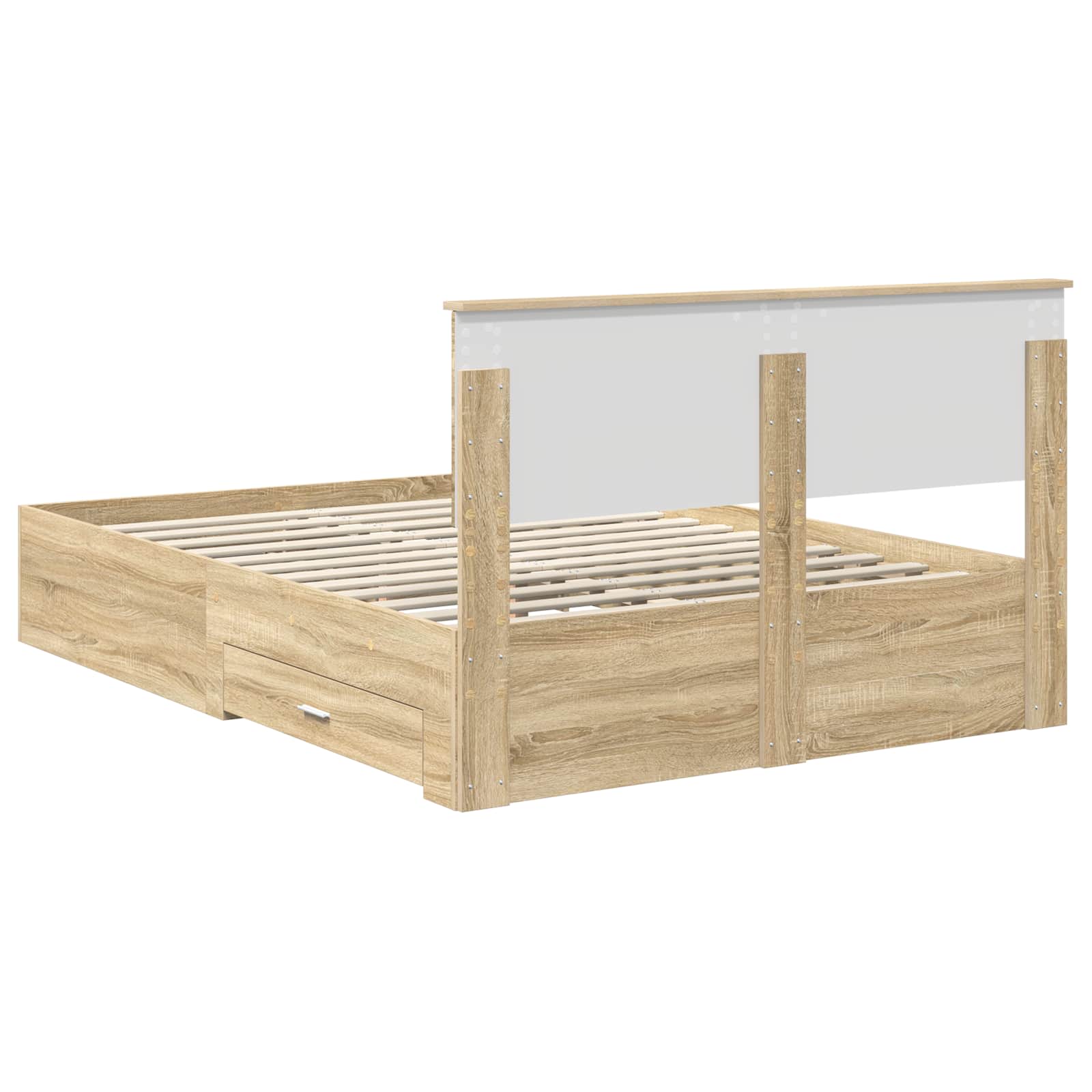Bed Frame with Drawer Sonoma Oak 150 x 200 cm Engineered Wood